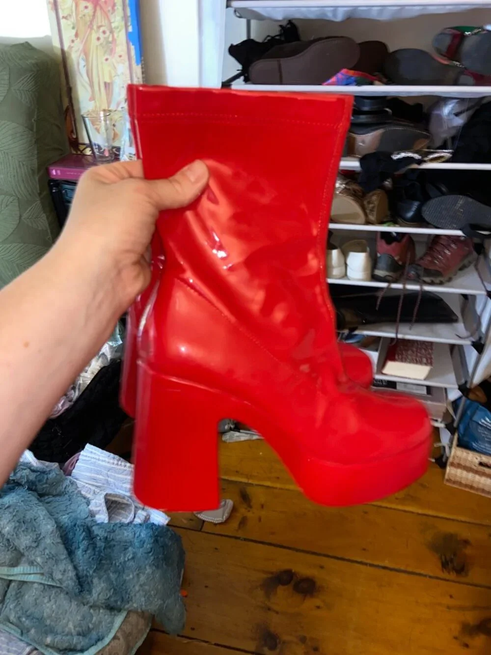 Dream Pairs Stella Booties- RED PATENT 8.5